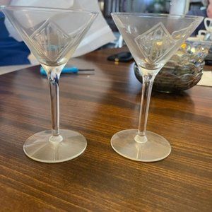 Vintage 1950s Monogramed MCM or MMC Martini Glasses – Set of 2